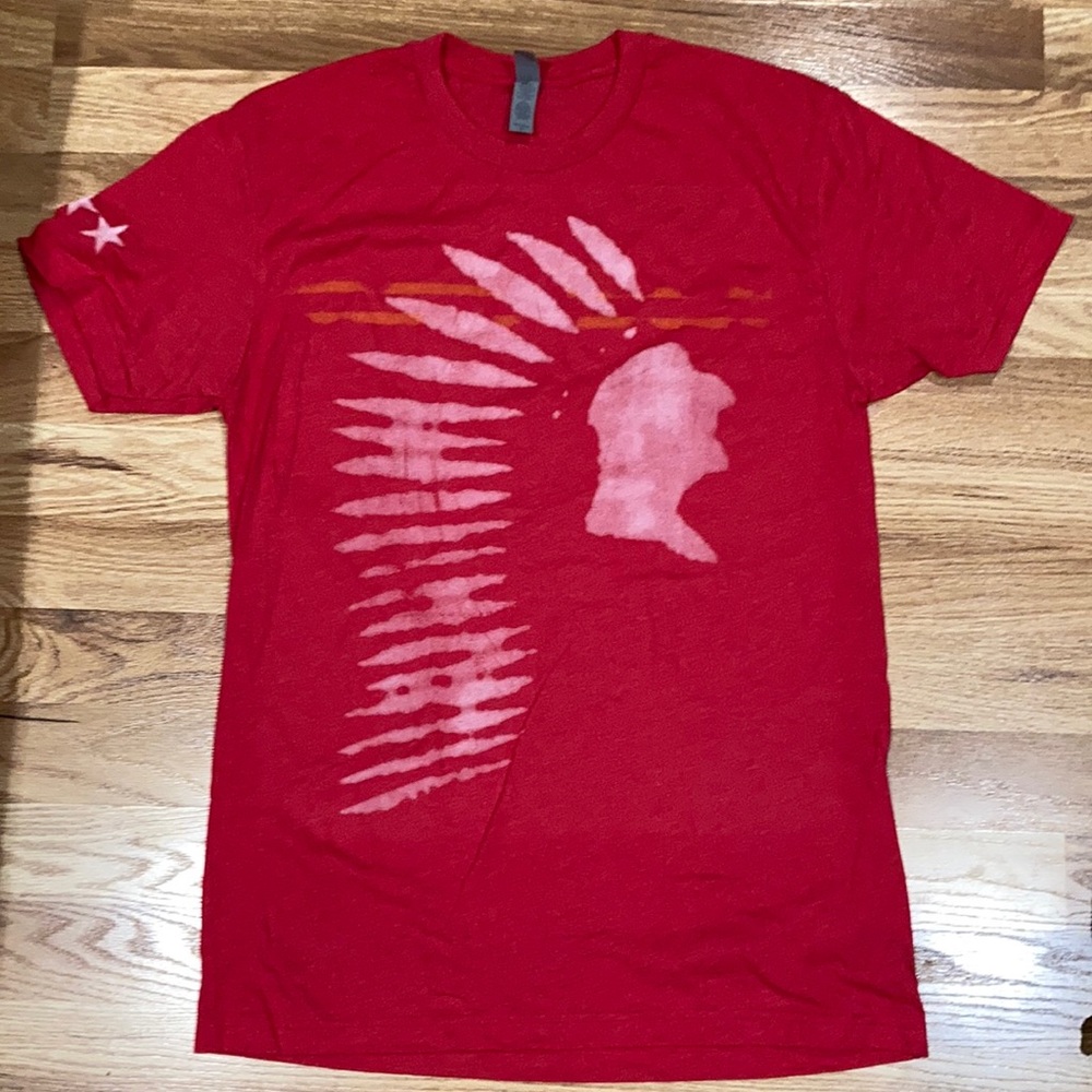 2 shirts from the man spot. large shirt, and a small with the same design.